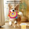 Pet Supplies Plush Frisbee with Bell Interactive Colorful Ribbon Dog Toy