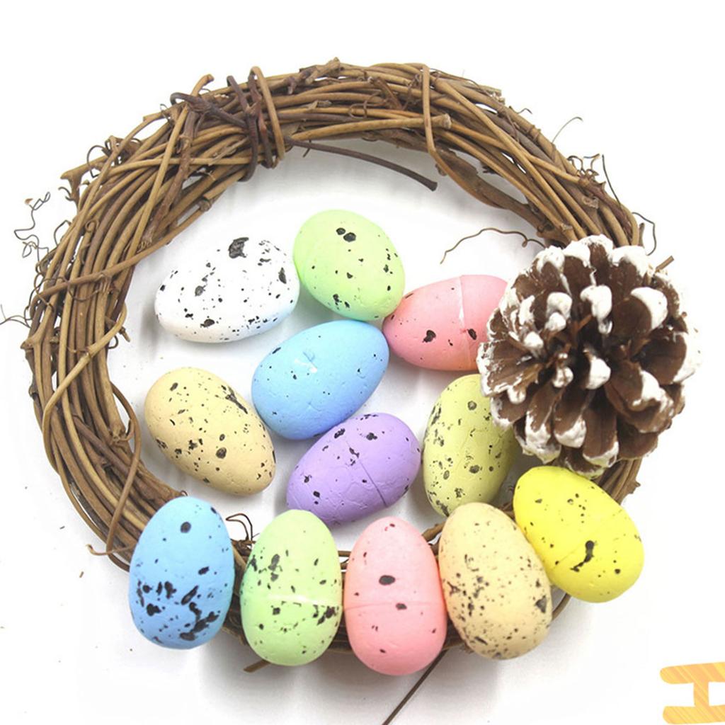 DIY Colorful Foam Egg Wreath Accessories Various Sizes of Spotted Pigeon Eggs 2.4cm Easter Eggs (1 pack) 100 Eggs