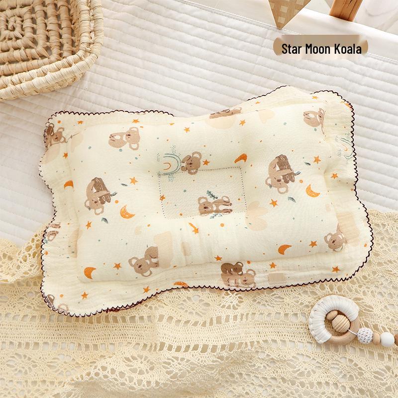 Poduszka Kształtująca dla Noworodków z Czystej Bawełny - Przeciw Płaskiej Główce dla Niemowląt i Małych Dzieci