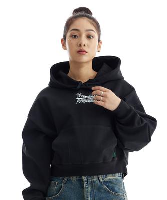 Crsd Lettering Crop Hoodie