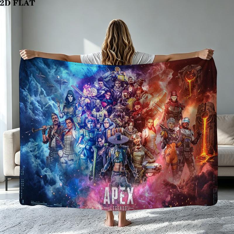 Apex Legends Print Flannel Blanket High Quality Warm Comfortable Cover for All Seasons Perfect for Gifts Home Decor
