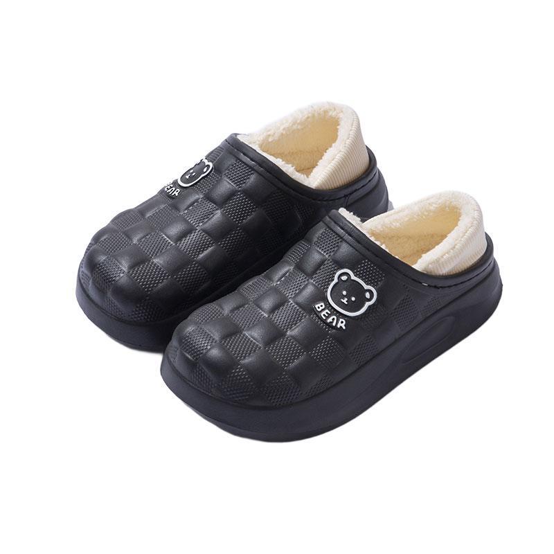Waterproof cotton slipper bag and autumn and winter new thick-soled non-slip indoor home winter cotton shoes women's confinement shoes