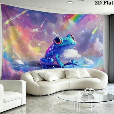 Rainbow Frog Pattern Home Decor Tapestry, Wall Hanging, Decorative RV Wall Cloth.XGT0914256