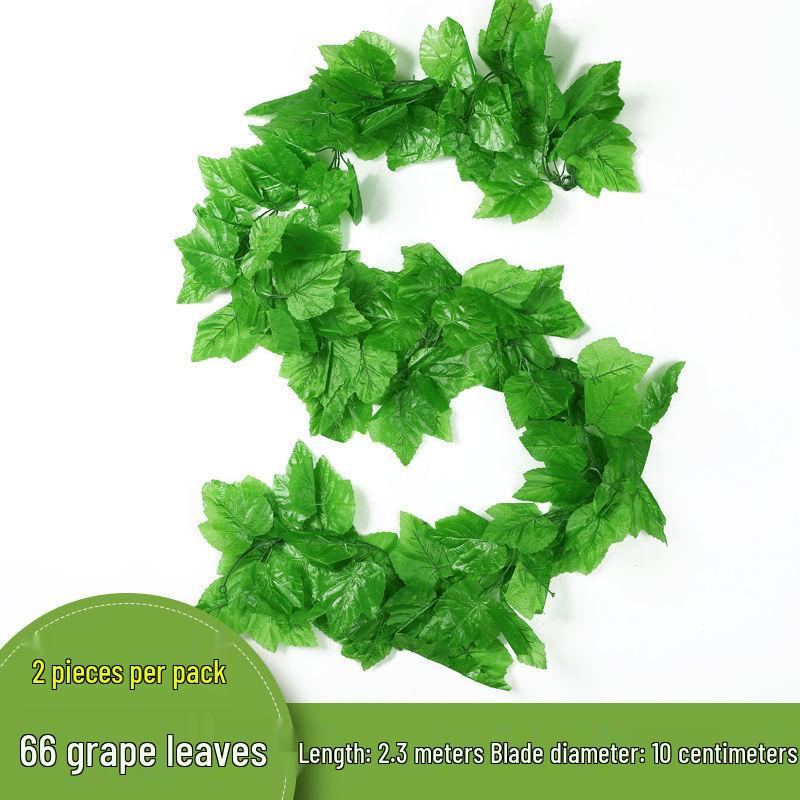 Artificial Grape Leaf Vine Decoration with Green Leaves and Tendrils