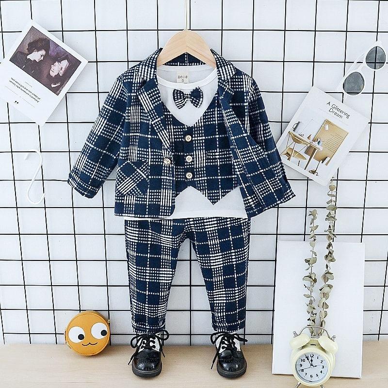 Camicetta A Quadri Per Bambina Con Papillon - 100% Cotone, Manica Lunga, Abito Elegante