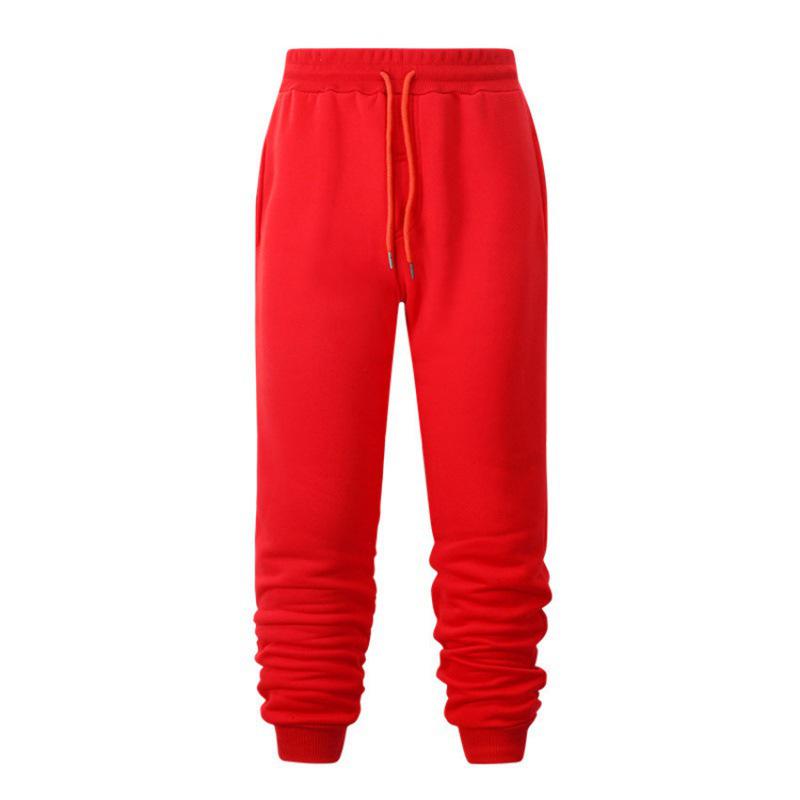 Men's Casual Solid Color Sweatpants - Autumn/Winter 2022 Loose Fit with Cuffed Legs