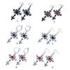 Edgy Gothic Punk Cross Earrings Punk Gothic Cross Earrings Crystal Red Diamond