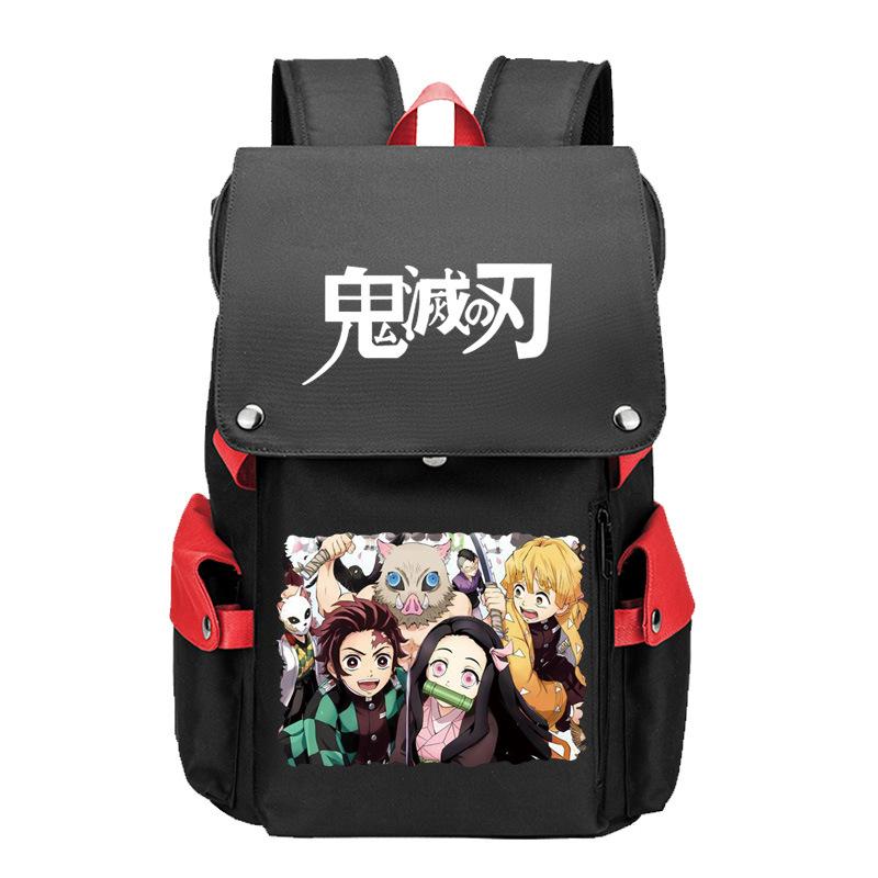 Japonský kreslený komiks Démonický lovec Anime štýl Japonský batoh, Trendy študentská školská taška 0017