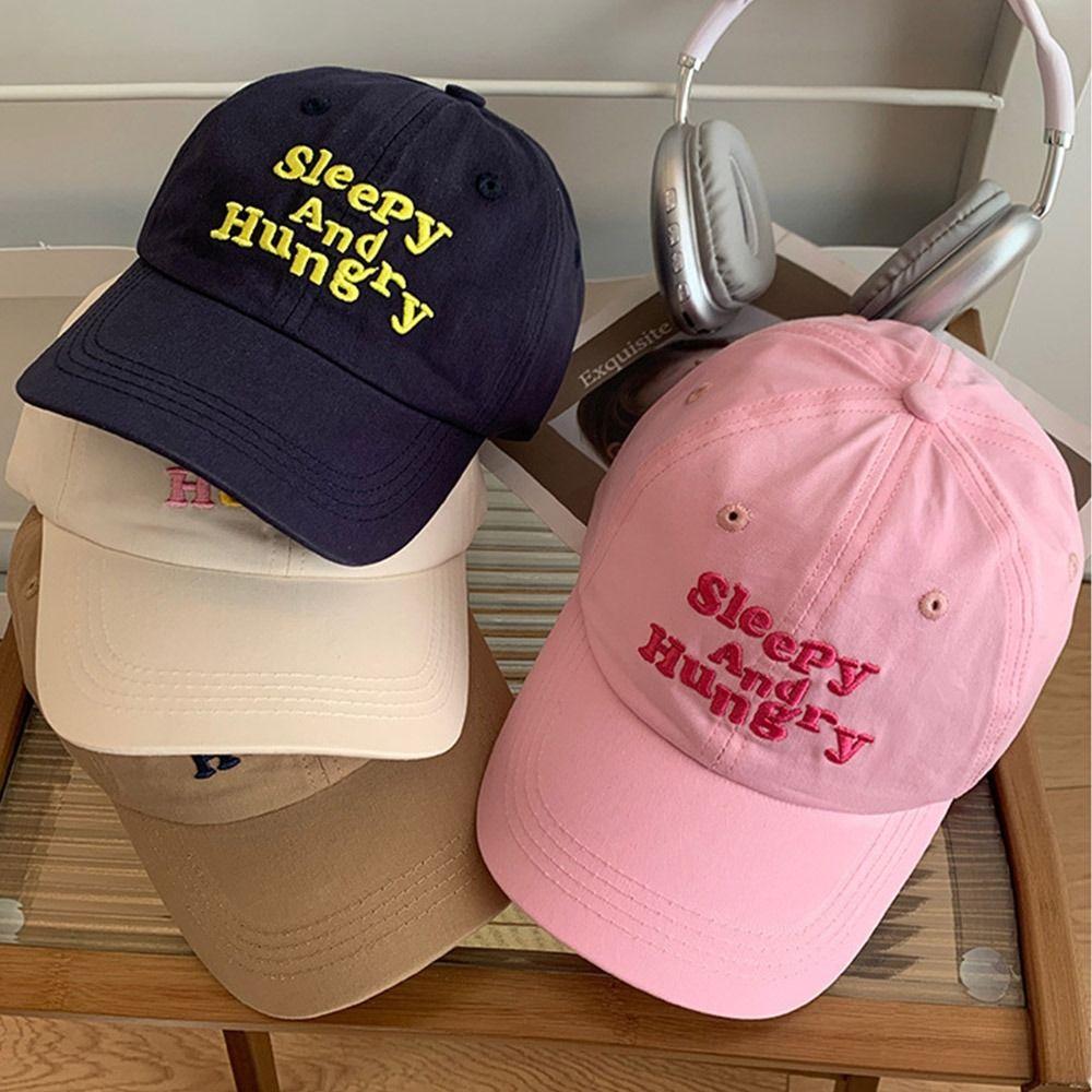 

Adjustable Embroidered Baseball Cap Summer Sunshade Cap Fashion Letter Baseball Hat Female рожевий