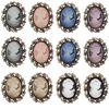 Vintage Fashion Rhinestone Cameo Brooches For Women Enamel Alloy Beauty Head Brooch Pins Clothing Accessories Party Jewelry Gift