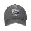 Vintage Titanic  Ship Icebergs History Baseball Caps Unisex Distressed Washed Snapback Hat  Outdoor Summer  Gift Hats Cap