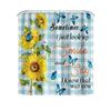 Sunflower Printing Shower Curtain Processing, Thickened Bathroom Curtain Four-Piece Set, Factory China No