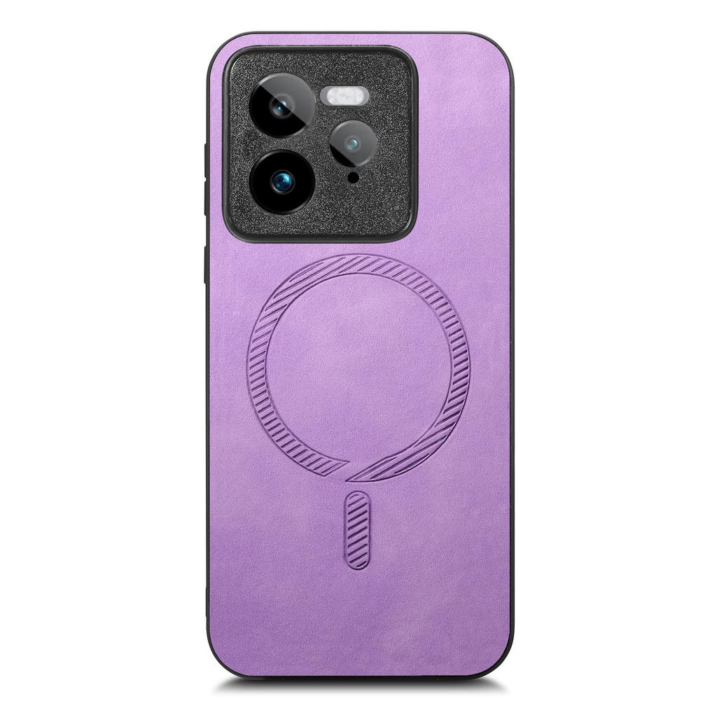 For Realme GT 7 Pro 5G Leather Back Magnetic Case Skin-touch Phone Cover