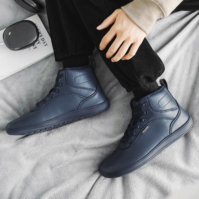 2025 Unisex Schneestiefel mit breiter Zehenbox und hohem Schaft: Fleecegefütterte Barfuß-Sneaker für den Winter