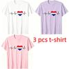 I Love the Netherlands Pattern Print Men's T-shirt Summer Men's and Women's Casual Fashion Tops Men's Short Sleeve T-shirt Oversize Clothing