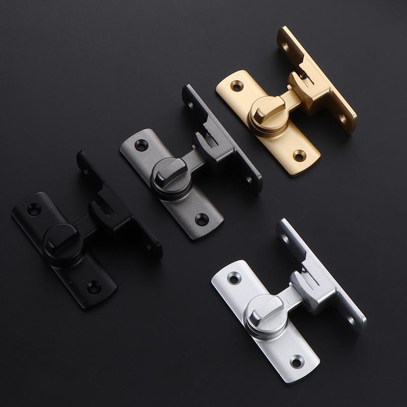 Punch-Free Hasp Latch Door Lock Black Cabinet Locks Kids Safety Lock Barn Door Sliding Door Anti-Pried Hook Lock Hardware
