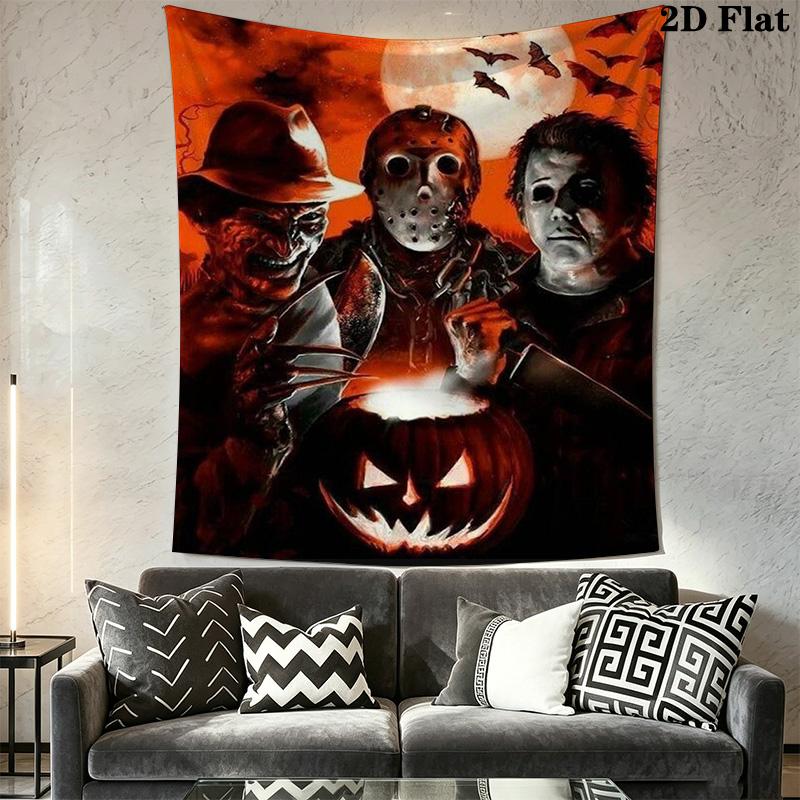 Horror Movie Characters Tapestry Tapestry Wallmounted Fashion Print Homestay Soft Decoration Tapestry Wall Decoration Work Of Art