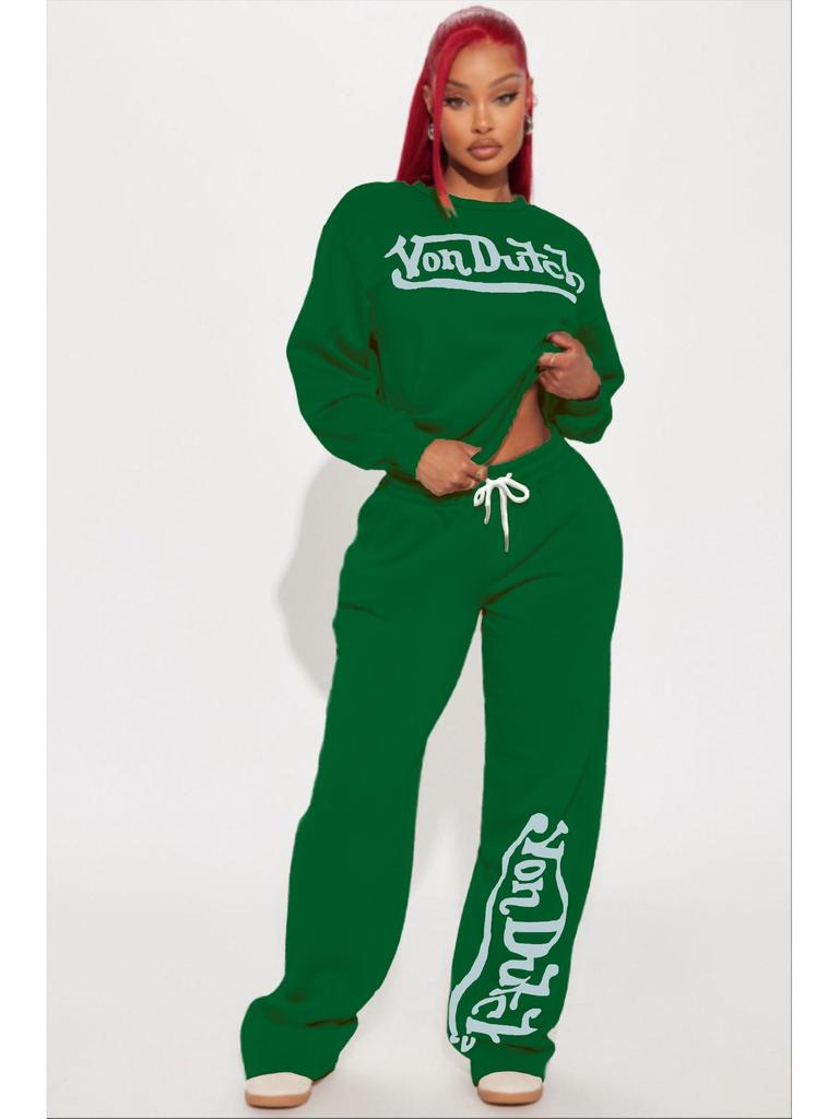 Dámská sada s potiskem Von Dutch: Volné, ležérní a módní Streetwear pro pohodlné každodenní nošení.