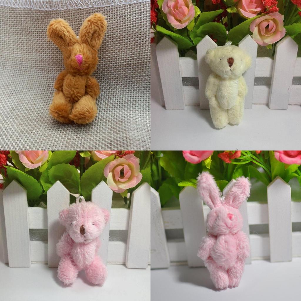 Adorable Mini Peluche Mignonne Petite Poupée Lapin Ours Avec Sensation Douce et Confortable