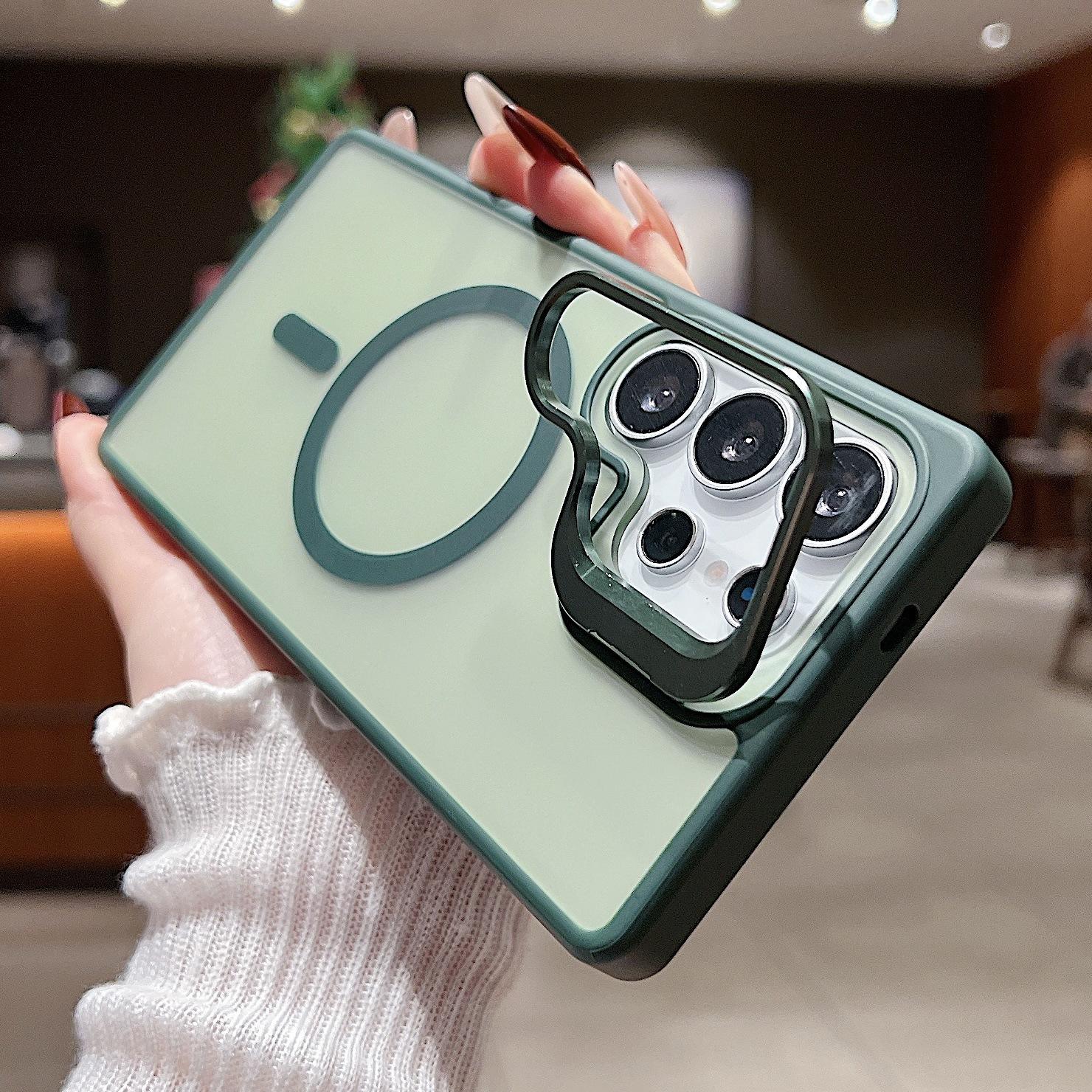 

Suitable for Samsung S25Ultra Magnetic Phone Case S25Plus Skin Skin Scrubbed S24FE Lens Bracket Protection Case S23Ultra