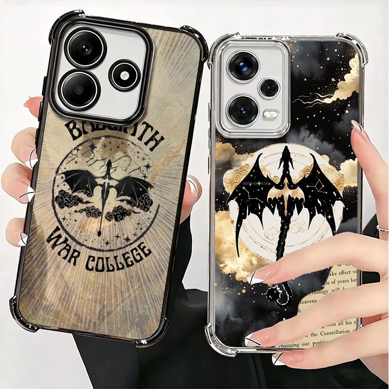 F-Fourth W-Wing Dragon Plating Phone Case For Xiaomi Redmi Note 14 15 Pro Plus 13 12 11 11S 11T 10 9S 9 5G Anti-Fall Airabag Cov