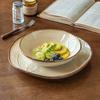 Beautiful Plates, Household High-Value Ceramic Large Plates, Retro Tableware Bowls, Special-Shaped Large Bowls, Salad Bowls, Ramen Bowls.