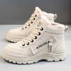 Women's Letter Graphic Thick Fleece Lined Comfy Snow Boots With Side Zippers, Anti-slip Versatile Warm Ankle Boots