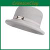 Straw Boater Hat Ladies Outdoor Sun Hat With Large Brim For Travel And Casual Wear