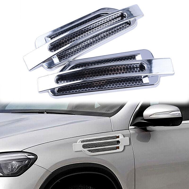 Side Air Flow Vent Hole Cover Fender Intake Grille Duct Decor Sticker For BMW