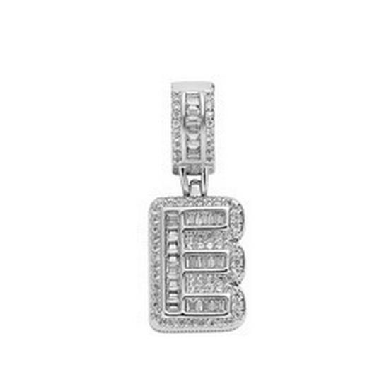 Rock Candy Letter Pendant: Trendy European & American Hip-Hop Style Copper Zircon Necklace with 26 English Alphabet Options