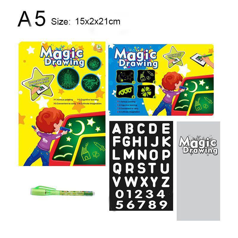 Exciting A5/a4/a3 Magic Drawing Board For Kids With Light Fun And Educational Toy