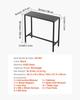 Outdoor Bar Table, 100 X 37.5 Cm Patio Bar Table, Waterproof Top & Sturdy Metal Frame, Rectangle Counter Height Dining Tables, Outdoor Furniture for