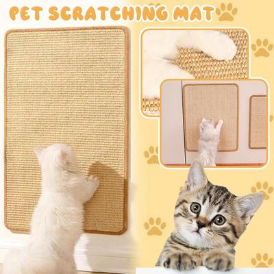Cat Scratcher Sisal Hemp Cat Scratch Board Sofa Wall Pad Furniture Protective Scratching Mat For Cat Paw Training