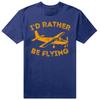 Vintage Id Rather Be Flying Funny Pilot Aviation Airplane Tshirt Men Hip Hop Oversized T Shirt 100 Cotton Comfort Tshirts