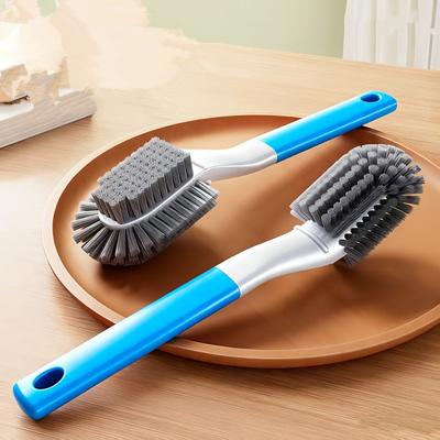 1pc Double-sided Shoe Brush | Portable Sports Shoe Cleaning Brush, Long-handled, Made of PP Material