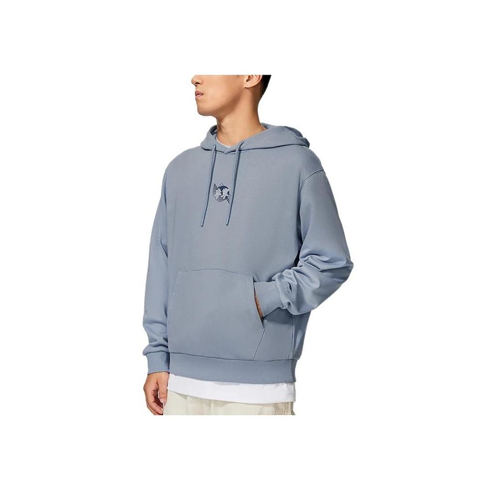 Li-Ning Sports Trend Series Side Letter Print Sweatshirt Unisex Tops Blue AWDS921-2