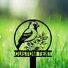 3D Crow Family Metal Garden Stake Personalized Yard Art Black Bird Outdoor Decor