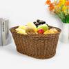 Portable Woven PP Basket Groceries Fruits Picnics Home Storage Large Small Dark