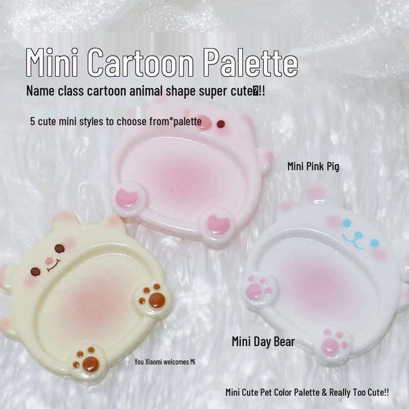Mini Cute Pet Nail Art Color Mixing Palette