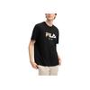 FILA Original Cool And Comfortable Breathable Skin-Friendly Short Sleeve T-Shirt Unisex Tops Black Gold Frozen-Lemon F51M519106F-BG