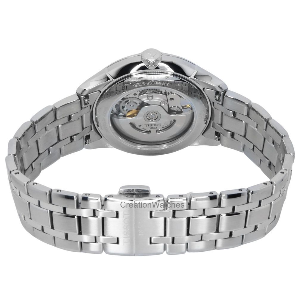 Goedkope Tissot Chemin Des Tourelles Stainless Steel Blue Skeleton