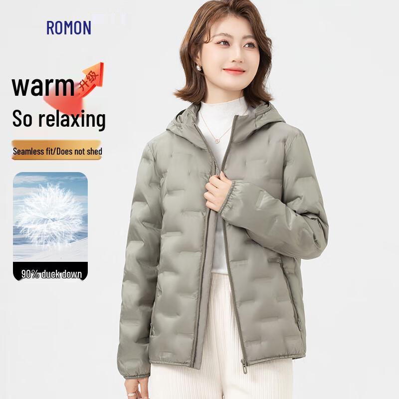 

Женская легкая куртка с капюшоном Romain на 90% из утиного пуха 3XL