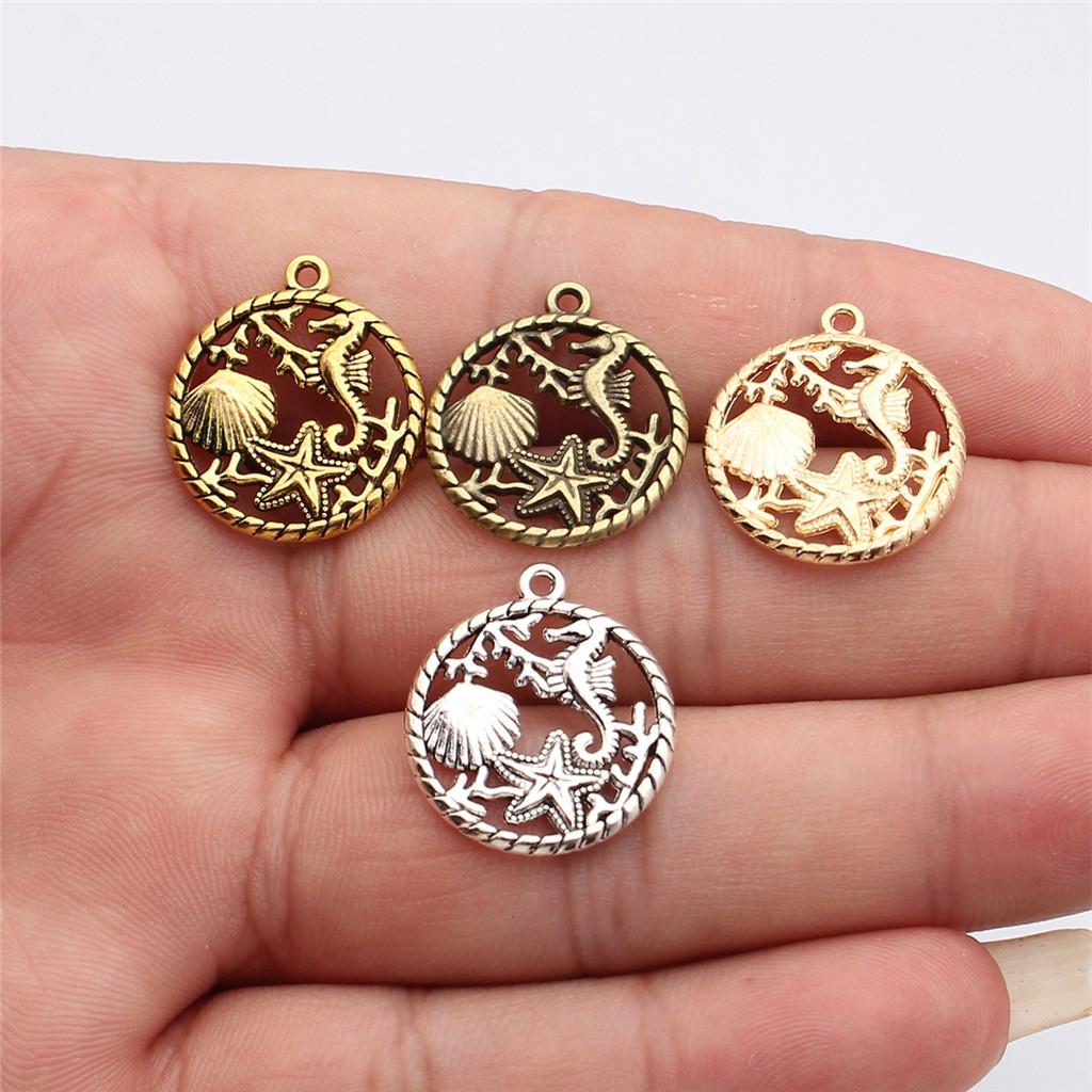 Octopus Seahorse Crab Shrimp Marine Life Charm Antique Bronze Zinc Alloy Jewelry Making Supplies Couple Style