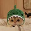 Adjustable Cat Shark Headdress Cartoon Cat Warm Hat Funny Pet Costume  Halloween