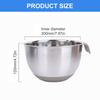 Heavy Duty Stainless Steel Mixing Bowl With Ergonomic Handle Dishwasher Safe Basin For Whipping Baking And Storage
