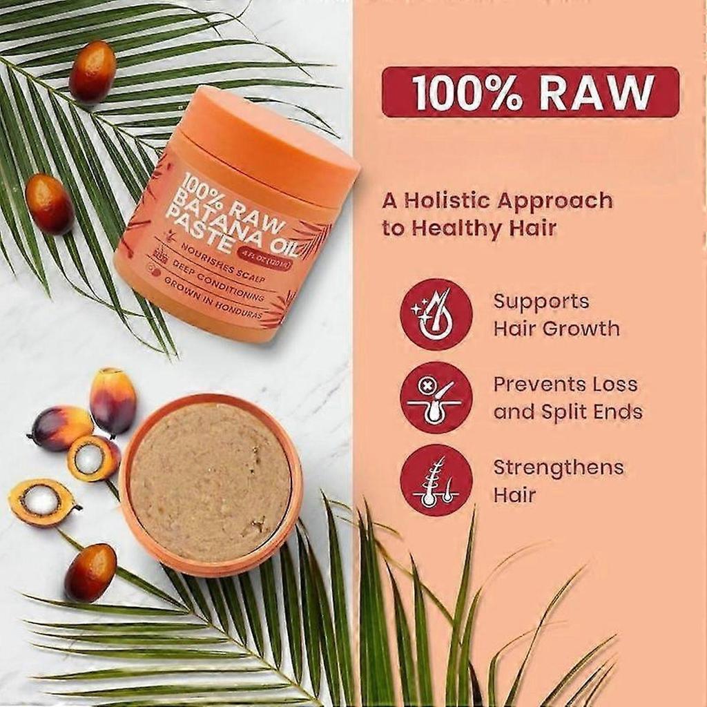 Raw Batana Oil for Hair Growth - 100% Pure, Organic Batana Oil for Thick and Strong, Prevent Loss for Men Women, 120ML Batana Oil for Repairs & Streng