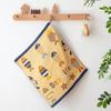 34x40cm 3-Layer Pure Cotton Cartoon Towel - Absorbent, Lint-Free, Perfect for Kindergarten Kids.