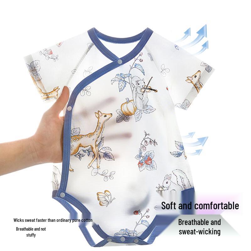 Bpeiptaishi Baby Short-Sleeve Summer Cotton Romper