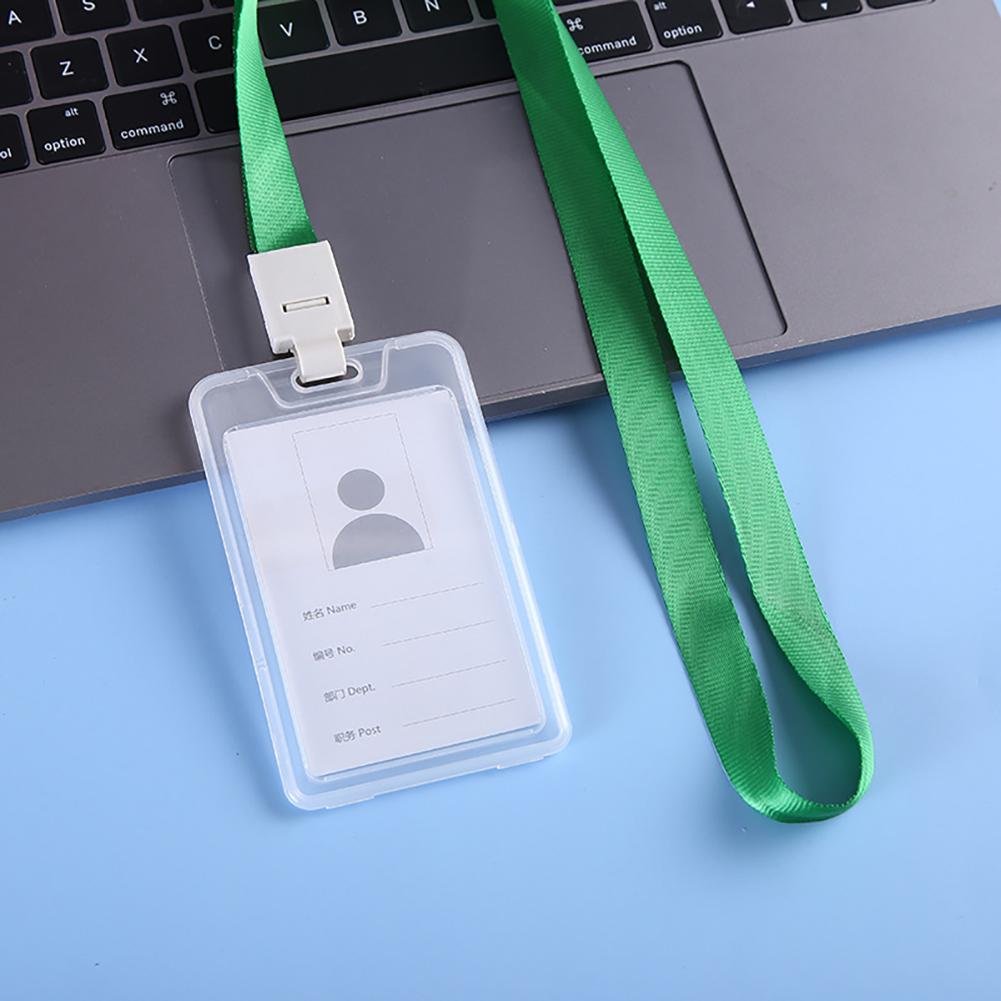 

Clear Card Holder Badge Lanyard Office School Employee ID Badge For Workers Staff Students Event Visitors ID Card Accessories