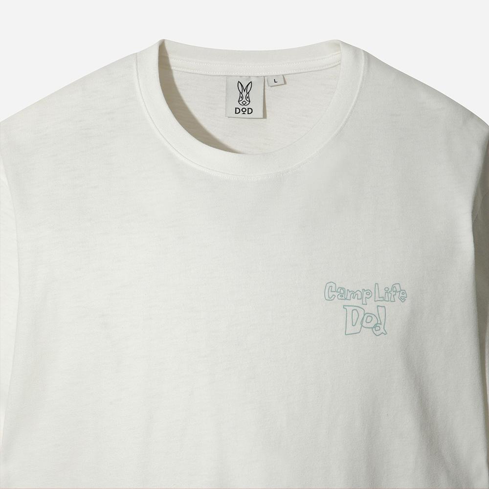 DOD Camp Life Short Sleeve T-Shirt (Off White 2)